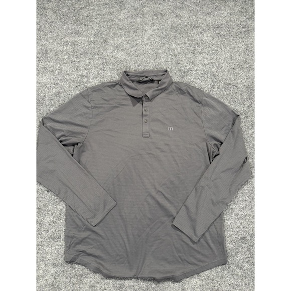 TravisMathew Other - Travis Mathew Polo Shirt Mens XL Gray Long Sleeve Cotton Blend Golf Performance